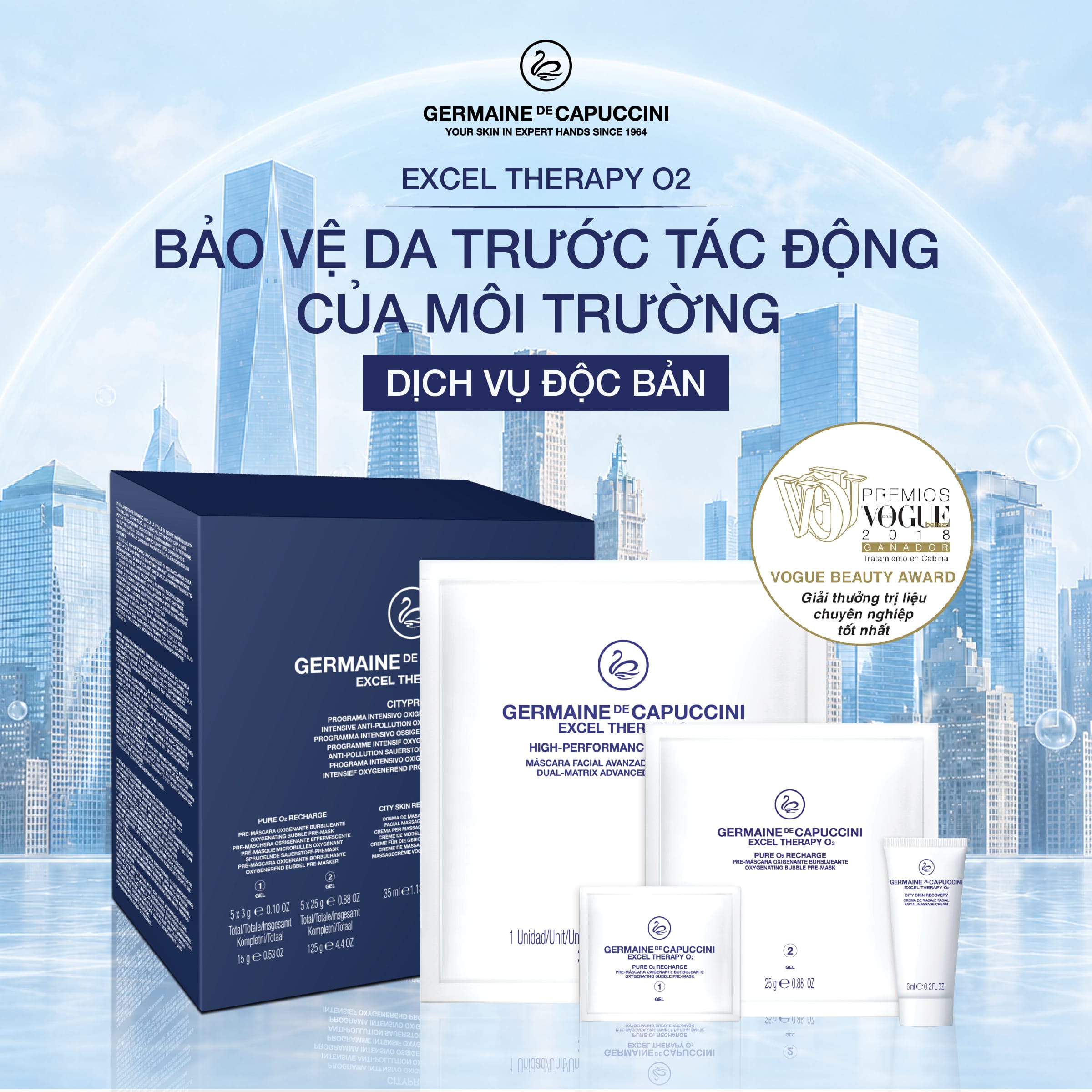 Giải pháp bảo vệ da khỏi ánh sáng xanh với liệu trình Excel Therapy O2